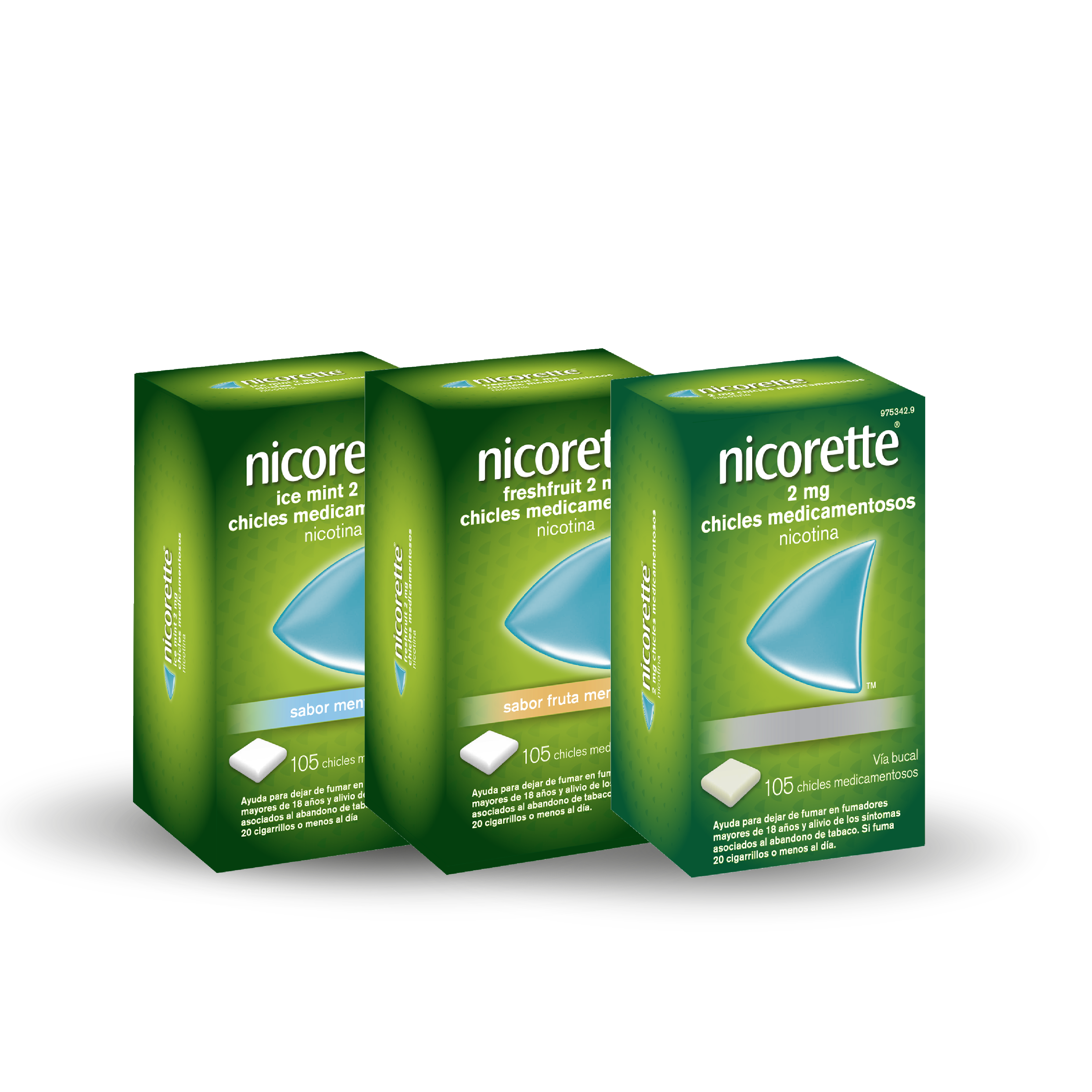 Nicorette 2 mg 210 Chicles Medicamentosos Nicotina